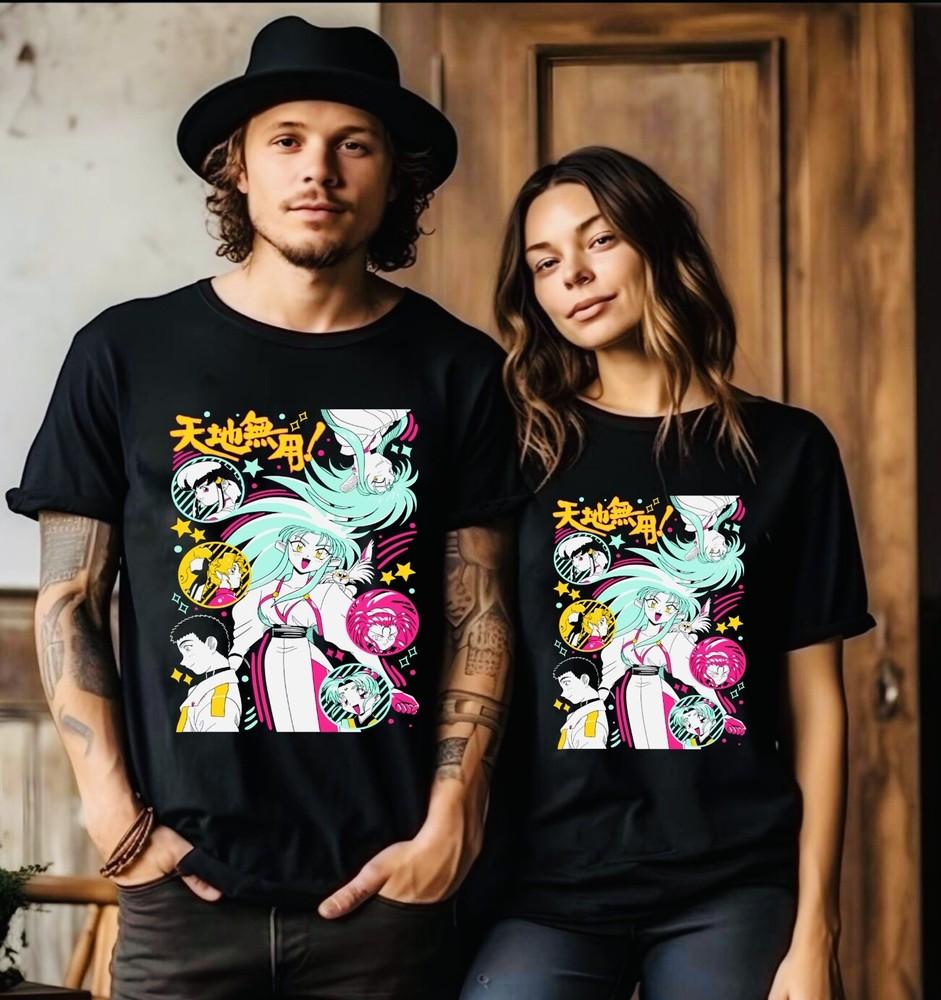 Тенчи Муё Влюблённый Футболка Аниме Манга Японская Анимация Комикс Футболка Мягкая Футболка L